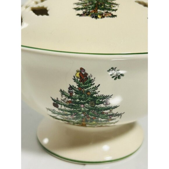 Spode Vintage England Porcelain Pierced Bowl Candy Dish Tree Design 5x5” - Picture 3 of 9
